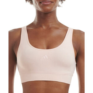 Adidas Women's Size XS Light Pink Seamless Scoop Medium Impact Lounge Bra NWT